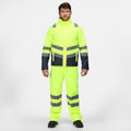 Yellow-Navy - Back - Regatta Mens High-Vis Bomber Jacket