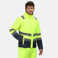 Yellow-Navy - Side - Regatta Mens High-Vis Bomber Jacket