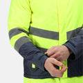 Yellow-Navy - Close up - Regatta Mens High-Vis Bomber Jacket