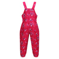 Pink Fusion - Back - Regatta Childrens-Kids Muddy Puddle Peppa Pig Floral Dungarees