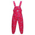 Pink Fusion - Front - Regatta Childrens-Kids Muddy Puddle Peppa Pig Floral Dungarees