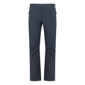 Navy - Front - Regatta Great Outdoors Mens Adventure Tech Geo II Wind Resistant Long Leg Softshell Trousers