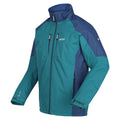 Pacific Green-Admiral Blue - Side - Regatta Mens Calderdale Waterproof Jacket