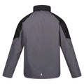 Dark Grey-Black - Back - Regatta Mens Calderdale Waterproof Jacket