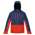 Admiral Blue-Rusty Orange - Front - Regatta Mens Highton III Stretch Padded Jacket