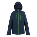 Navy-Green Flash - Front - Regatta Mens Highton III Stretch Padded Jacket