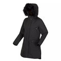 Black - Side - Regatta Womens-Ladies Sabinka Faux Fur Trim Parka