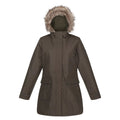 Dark Khaki - Front - Regatta Womens-Ladies Sabinka Faux Fur Trim Parka