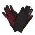 Black-Pink Potion - Front - Regatta Childrens-Kids Grippy II Lightweight Gloves