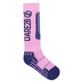 Orchid-Moonlight Denim - Back - Dare 2B Childrens-Kids Performance Ski Socks