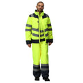 Yellow-Navy - Side - Regatta Unisex Adult Professional Pro Hi-Vis Heated Jacket