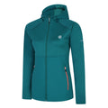 Fortune Green - Side - Dare 2B Womens-Ladies Convey II Hooded Core Stretch Midlayer