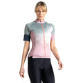 Lilypad Green - Close up - Regatta Womens-Ladies Stimulus AEP Full Zip Cycling Jersey