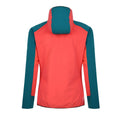 Fortune Green-Neon Peach - Back - Dare 2B Womens-Ladies Avidly Hooded Soft Shell Jacket