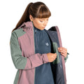 Dusty Rose - Close up - Dare 2B Womens-Ladies Traversing Waterproof Jacket