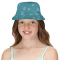 Bristol Blue - Back - Regatta Childrens-Kids Crow Polka Dot Canvas Bucket Hat