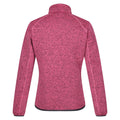 Flamingo Pink-Seal Grey - Back - Regatta Womens-Ladies Newhill Marl Full Zip Fleece Jacket