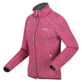 Flamingo Pink-Seal Grey - Side - Regatta Womens-Ladies Newhill Marl Full Zip Fleece Jacket