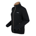 Black-Warm Taupe - Side - Regatta Womens-Ladies Newhill Marl Full Zip Fleece Jacket