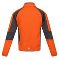 Blaze Orange-Seal Grey - Back - Regatta Childrens-Kids Oberon VII Marl Full Zip Fleece Jacket