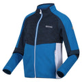 Indigo Blue-Blue Wing - Side - Regatta Childrens-Kids Oberon VII Marl Full Zip Fleece Jacket