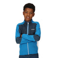 Indigo Blue-Blue Wing - Pack Shot - Regatta Childrens-Kids Oberon VII Marl Full Zip Fleece Jacket