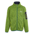 Piquant Green-Moroccan Blue - Front - Regatta Childrens-Kids Newhill Fleece Jacket