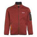 Red Ochre-Black - Front - Regatta Childrens-Kids Newhill Fleece Jacket