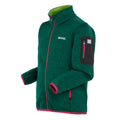 Rainforest-Dusty Green - Side - Regatta Childrens-Kids Newhill Fleece Jacket