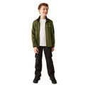 Nephrite Green-Black - Side - Regatta Childrens-Kids Newhill Fleece Jacket