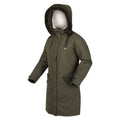 Dark Khaki - Side - Regatta Womens-Ladies Samaria Waterproof Jacket