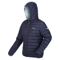 Navy-Sea Haze - Side - Regatta Womens-Ladies Marizion Hooded Padded Jacket