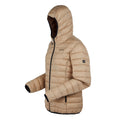 Warm Taupe-Bueno - Side - Regatta Womens-Ladies Marizion Hooded Padded Jacket