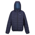 Navy-Sea Haze - Front - Regatta Womens-Ladies Marizion Hooded Padded Jacket