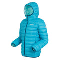 Tahoe Blue-Bleached Aqua - Side - Regatta Childrens-Kids Marizion Hooded Padded Jacket