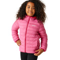 Flamingo Pink-Satsuma - Lifestyle - Regatta Childrens-Kids Marizion Hooded Padded Jacket