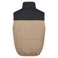 Gold Sand-Black - Back - Regatta Mens Hawfinch Baffled Gilet