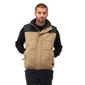 Gold Sand-Black - Side - Regatta Mens Hawfinch Baffled Gilet