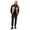 Gold Sand-Black - Pack Shot - Regatta Mens Hawfinch Baffled Gilet