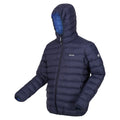 Navy-New Royal - Side - Regatta Mens Marizion Baffled Hooded Padded Jacket