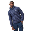 Navy-New Royal - Lifestyle - Regatta Mens Marizion Baffled Hooded Padded Jacket