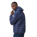 Navy-New Royal - Pack Shot - Regatta Mens Marizion Baffled Hooded Padded Jacket