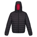 Ash-Danger Red - Front - Regatta Mens Marizion Baffled Hooded Padded Jacket