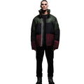 Dark Khaki-Black - Side - Regatta Mens Christian Lacroix Barbegal Baffled Padded Jacket