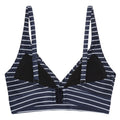 Navy-White - Back - Regatta Womens-Ladies Paloma Stripe Textured Bikini Top