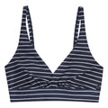 Navy-White - Side - Regatta Womens-Ladies Paloma Stripe Textured Bikini Top