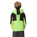 Jasmine Green-Black - Pack Shot - Regatta Childrens-Kids Haydenbury Soft Shell Jacket