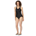 Black - Pack Shot - Regatta Womens-Ladies Active II One Piece Swimsuit