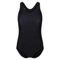 Black - Front - Regatta Womens-Ladies Active II One Piece Swimsuit