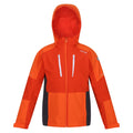 Rusty Orange-Blaze Orange - Front - Regatta Childrens-Kids Highton IV Waterproof Jacket